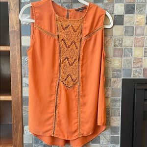 Staccato Orange Lace Accent Blouse